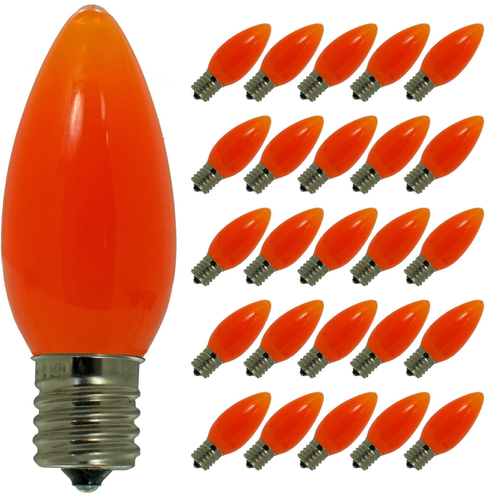 Orange Solid LED Light Bulbs