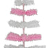 Pink & White Layered Tinsel Christmas Tree