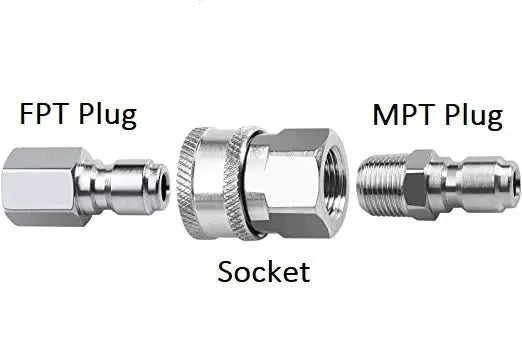 1 Piece Quick Connect High Pressure Washing Sockets