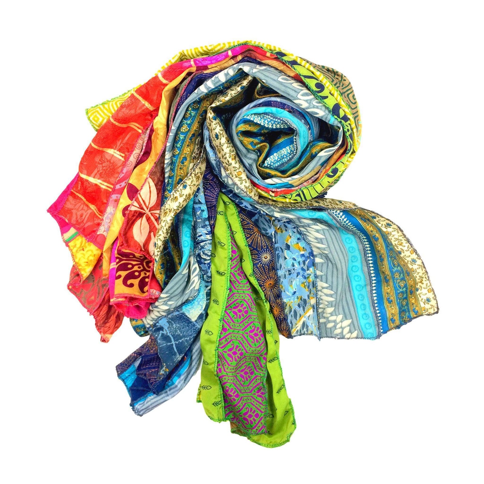 Reclaimed Sari Medley Scarf