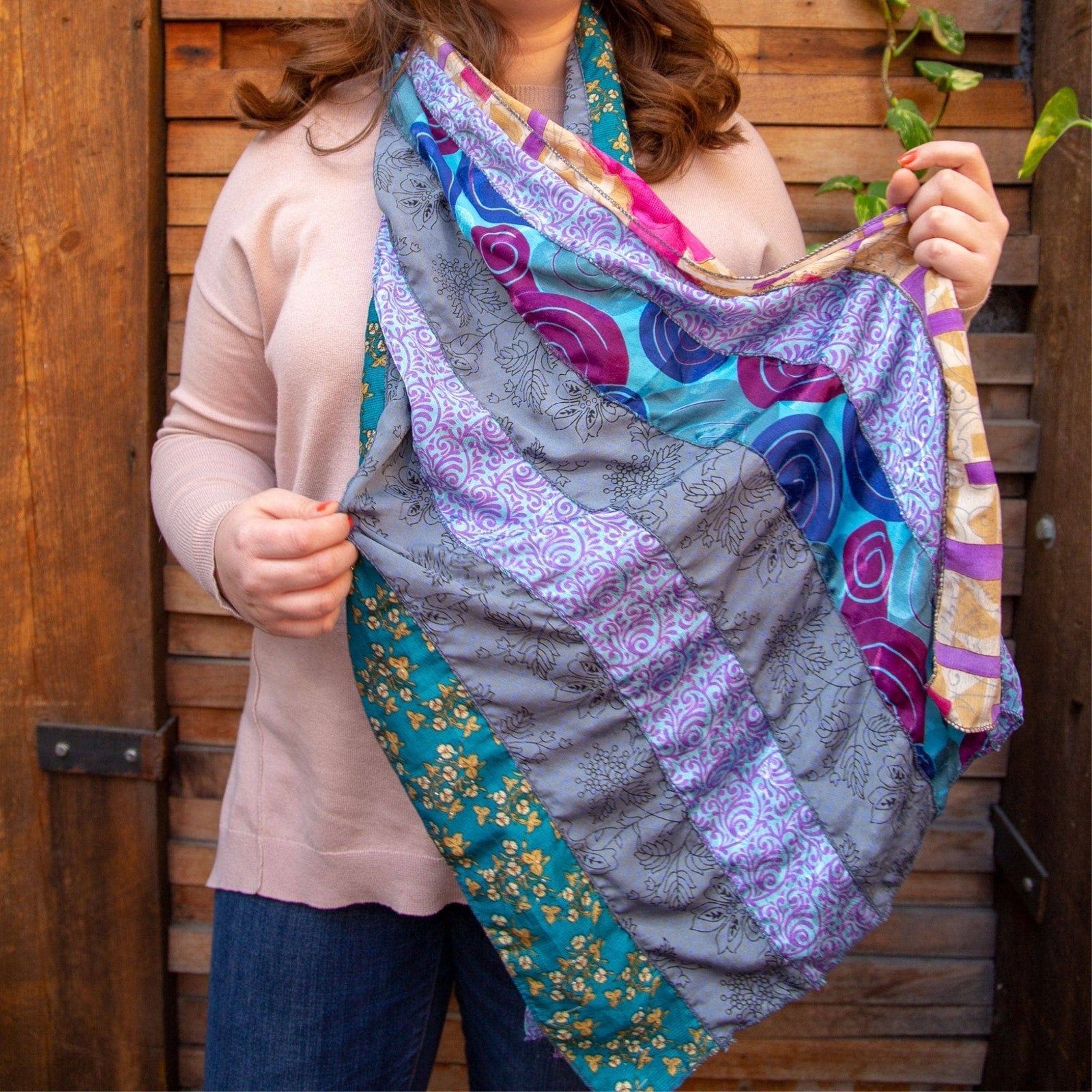 Reclaimed Sari Medley Scarf