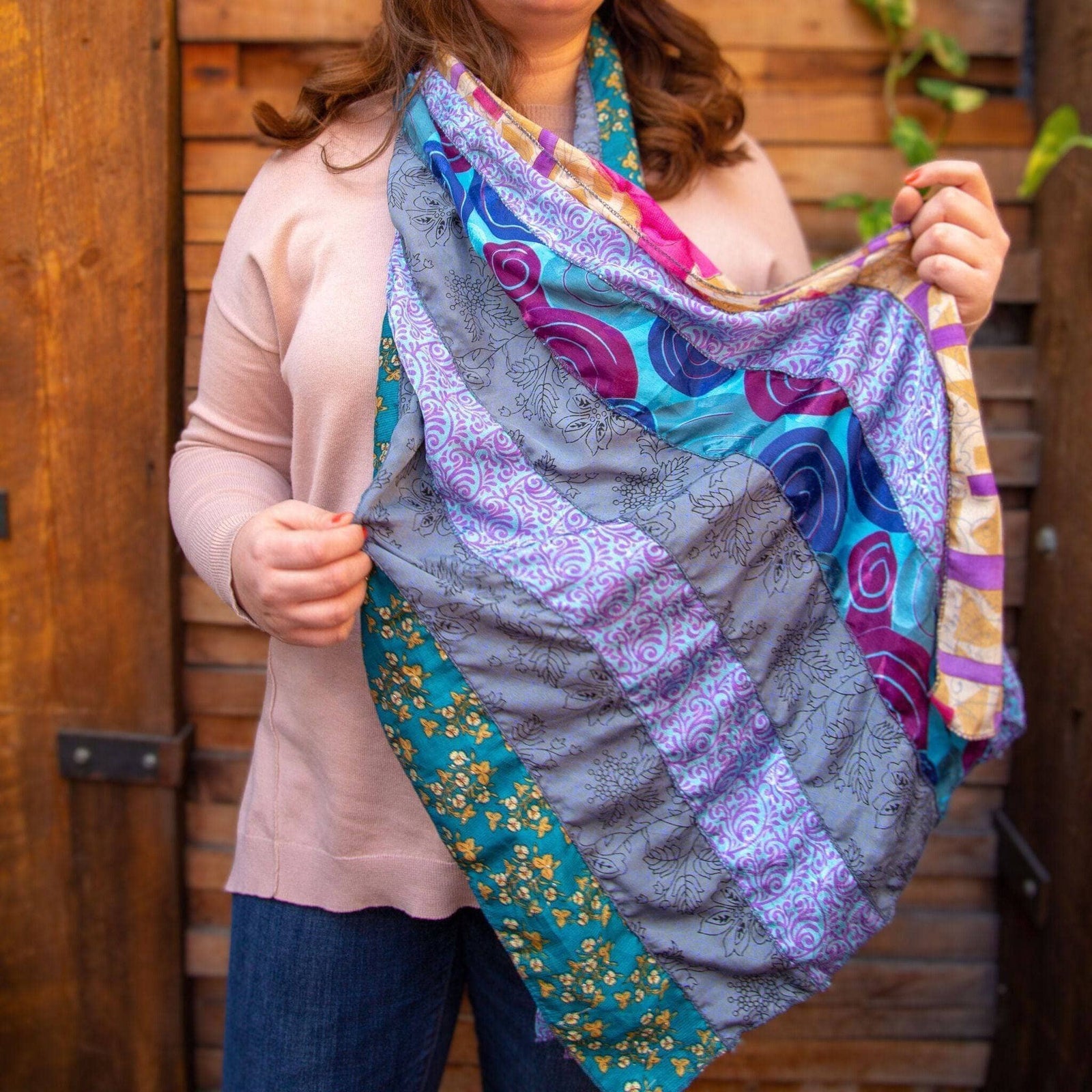 Reclaimed Sari Medley Scarf