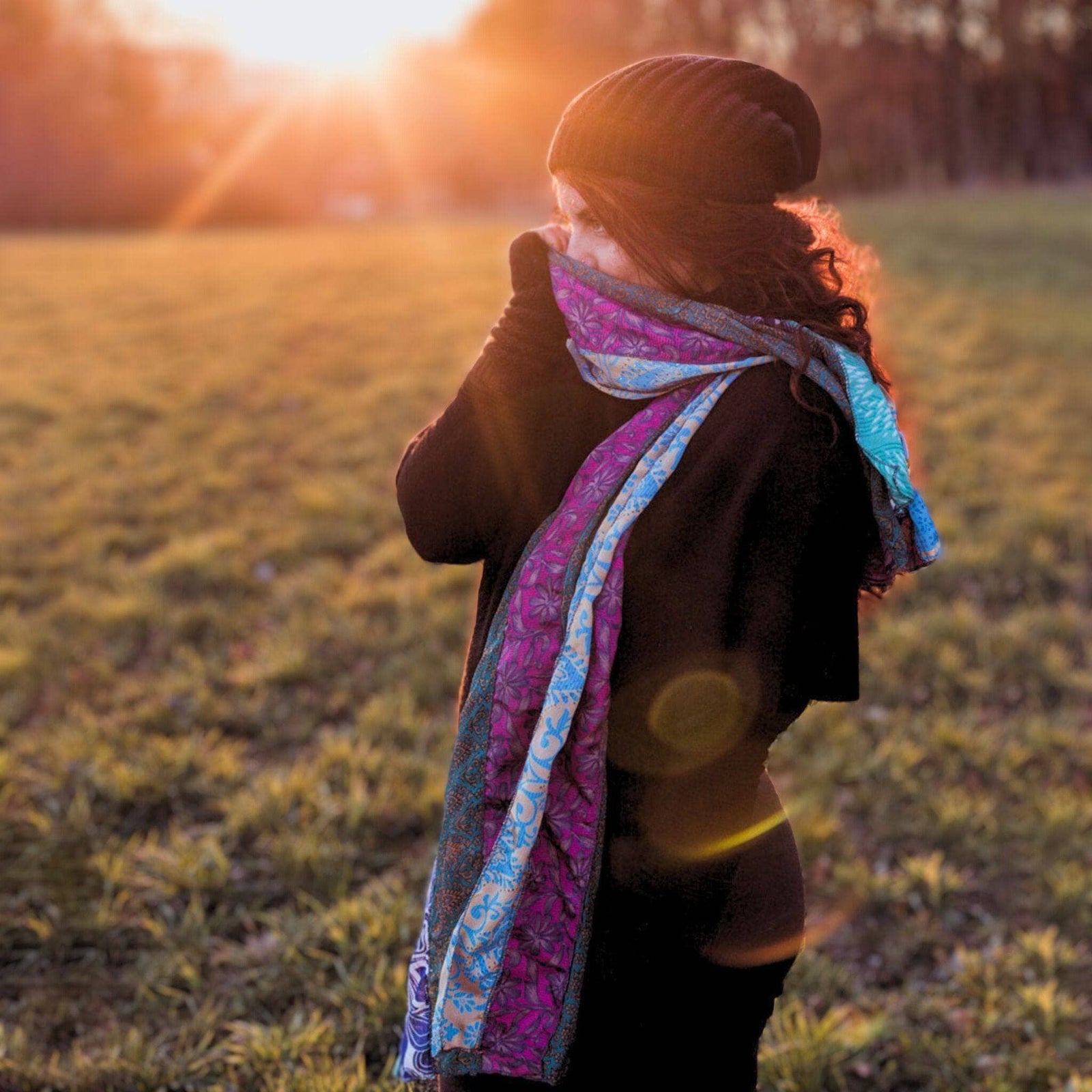 Reclaimed Sari Medley Scarf