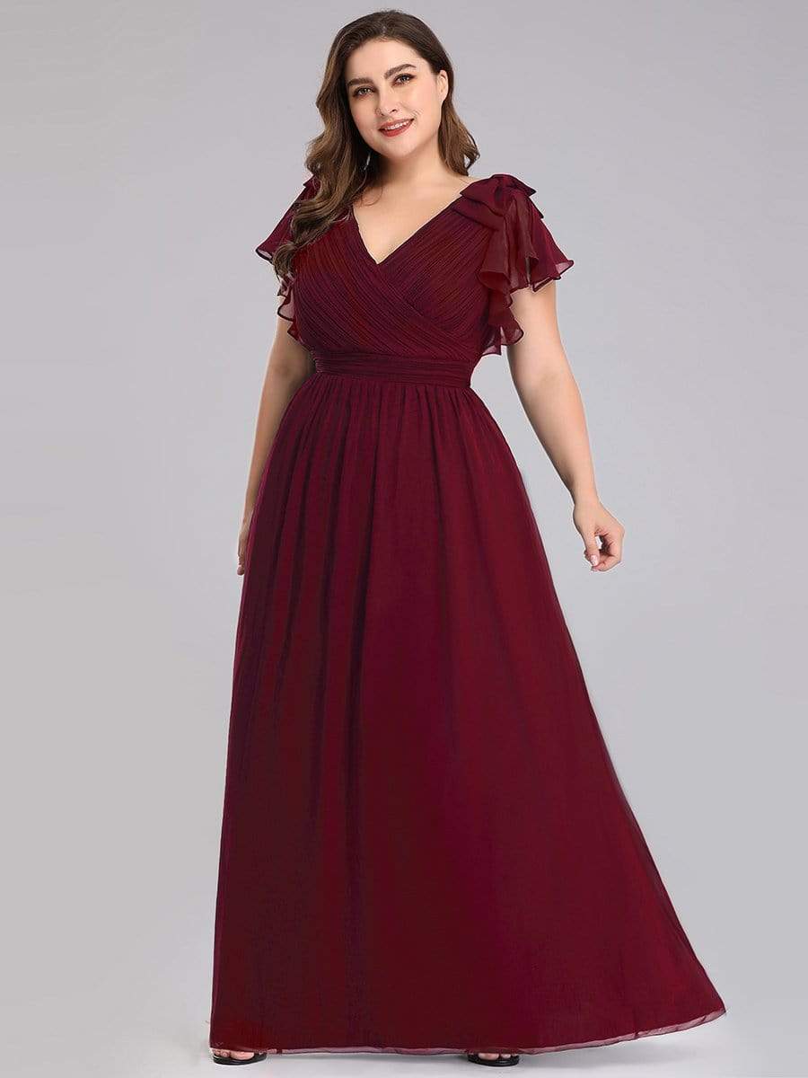 Plus Size Formal Dress with Ruffles