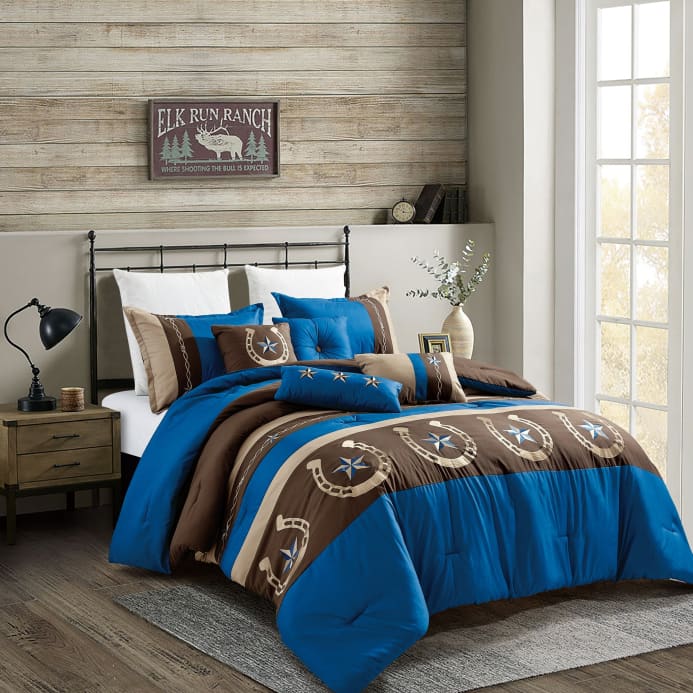 Rustic Western Horseshoe Star Comforter