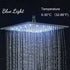 Matte Black Ceiling Mounted Rainfall Shower Faucet: 12'' or 16'' with LED Option