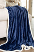 Sapphire Blue Sherpa Throw