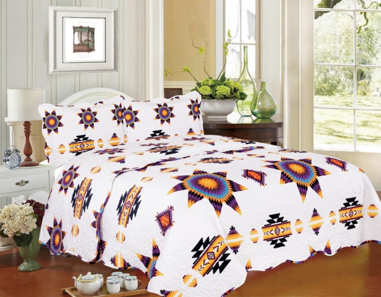 Southwest Aztec Starburst Quilt Set