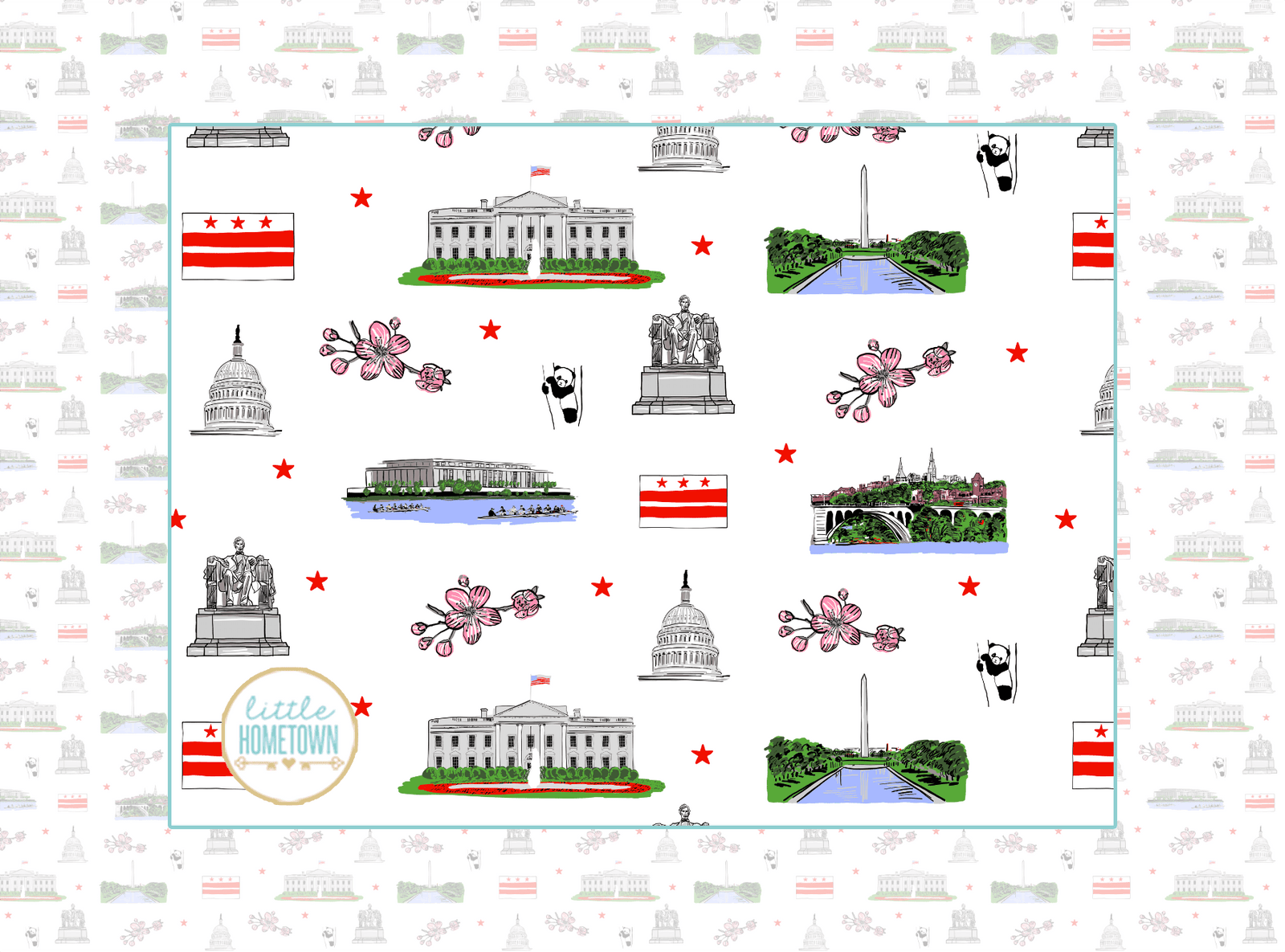 Washington D.C. Plush Throw Blanket 60x80