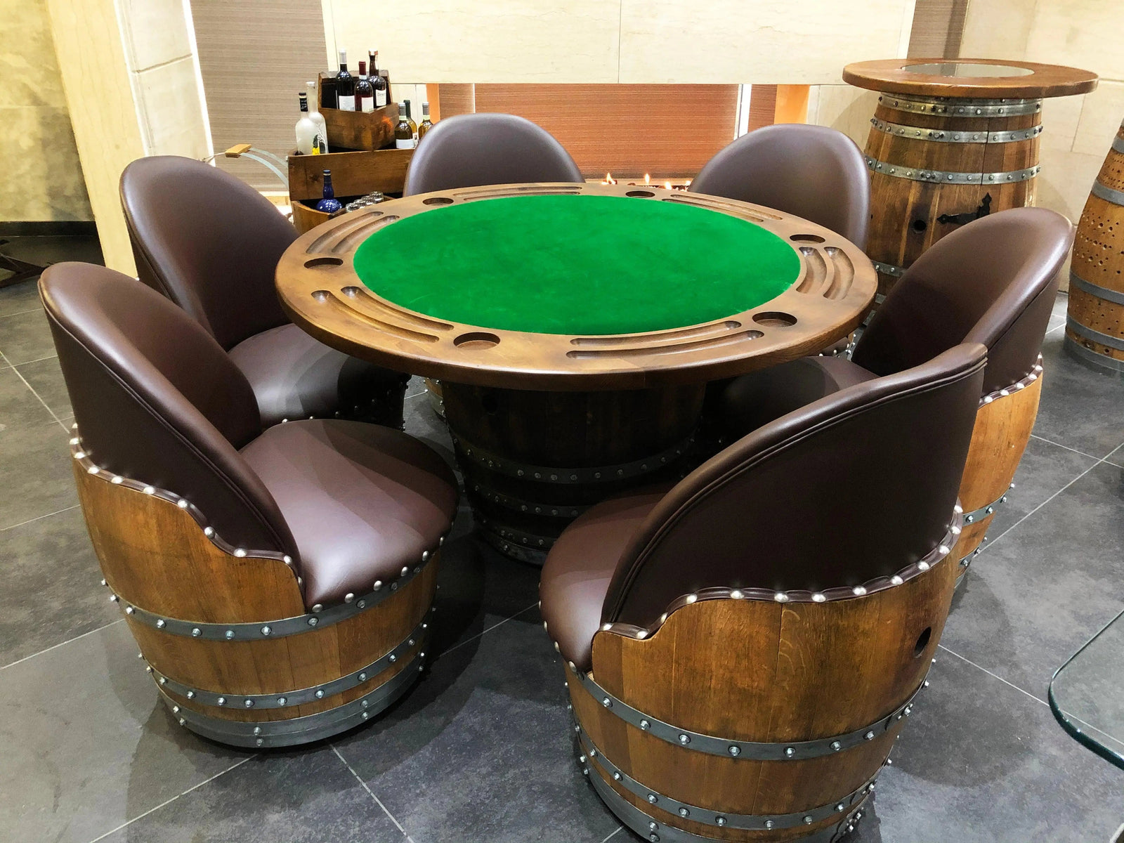 Wine Barrel Chair Brown