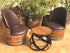 Wine Barrel Chair Brown