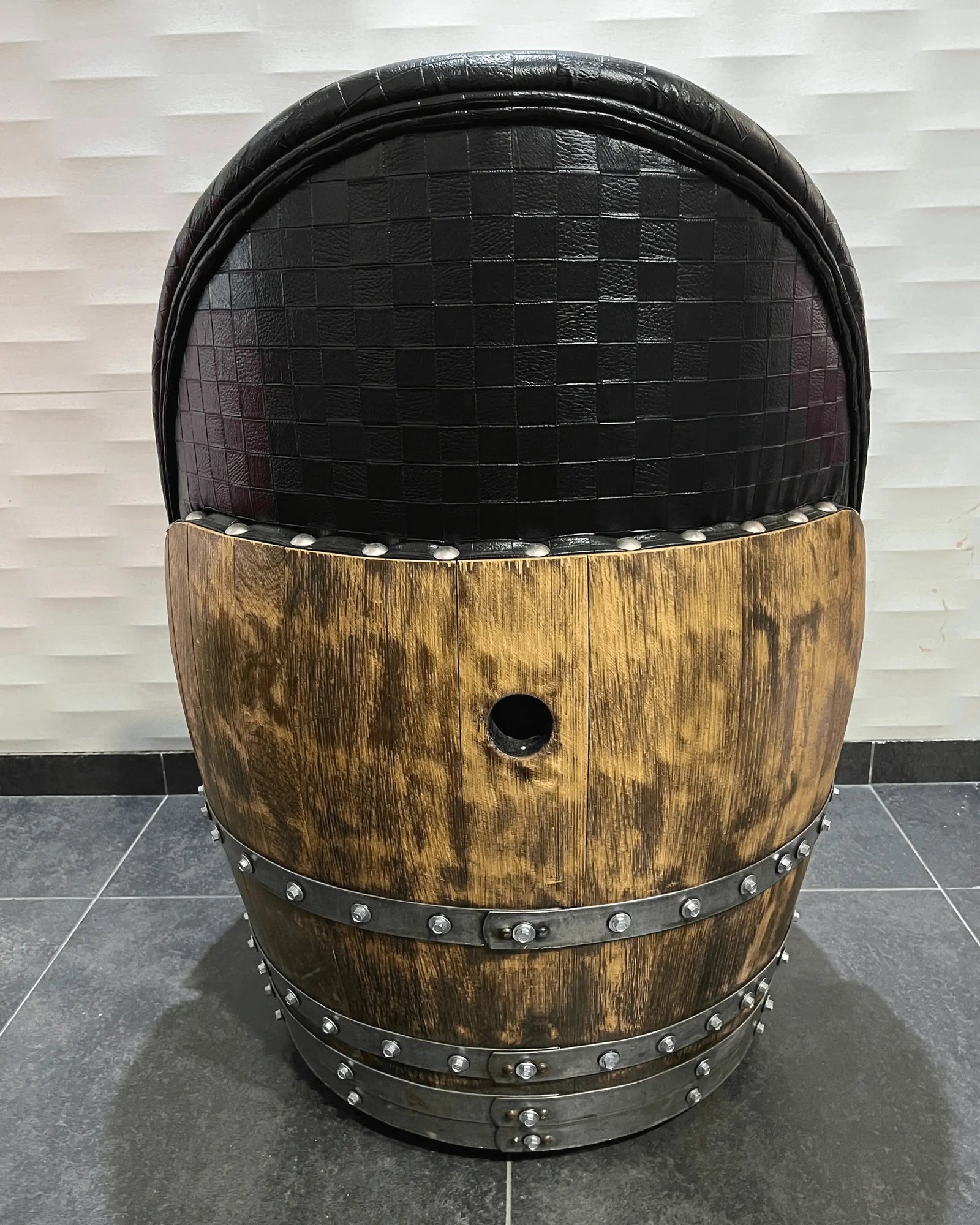 Wine Barrel Chair Checkered Black (Limited Colorway)