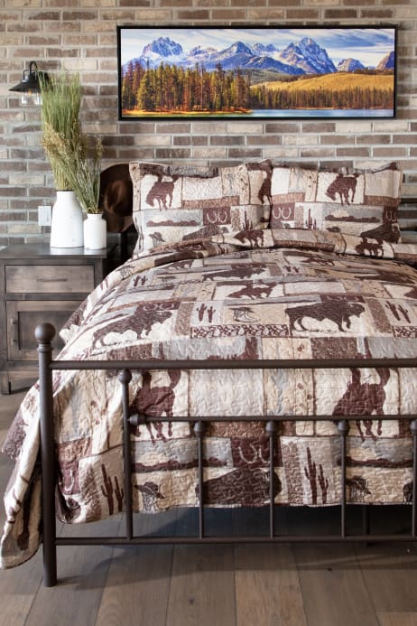 Wrangler Vintage Cowboy Southwestern Quilt Set