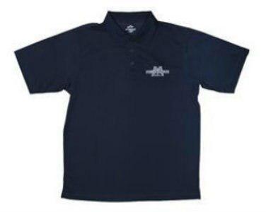 Camisa de golf tipo polo azul marino Marshalltown 17887, talla L