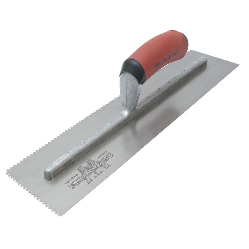 Marshalltown 13652 Notched Trowel 1-16 X 1-16 X 1-16 Flat V-DuraSoft Handle