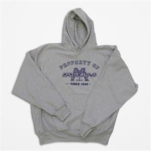 Marshalltown 17314 Gray Hooded Sweatshirt-Medium