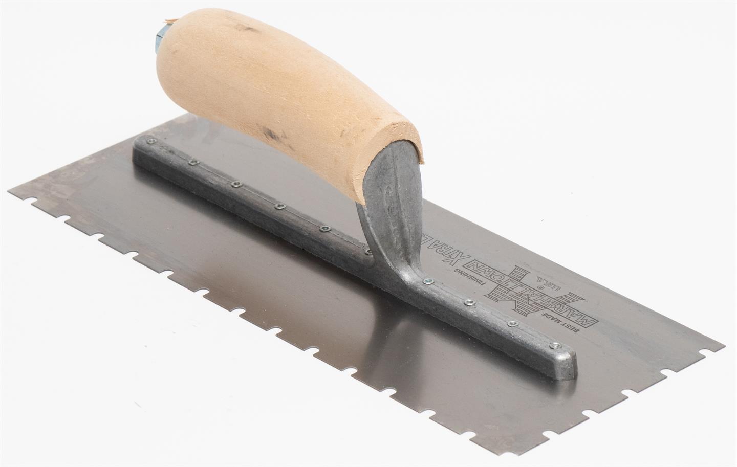 Marshalltown 10725 11 X 4 1-2  Notched Trowel3-16 X 3-16 X 5-8 UWood Handle