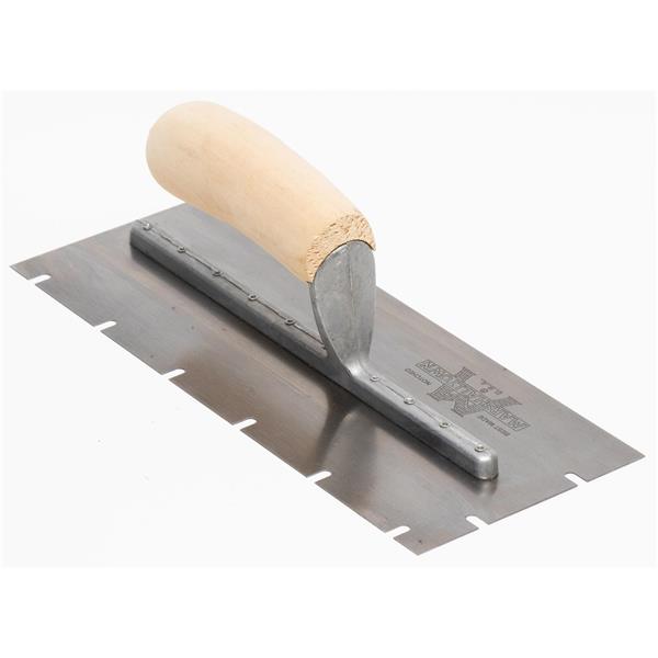 Marshalltown 10724 11 X 4 1-2 Notched Trowel3-16 X 3-8 X 1 3-4 UWood Handle