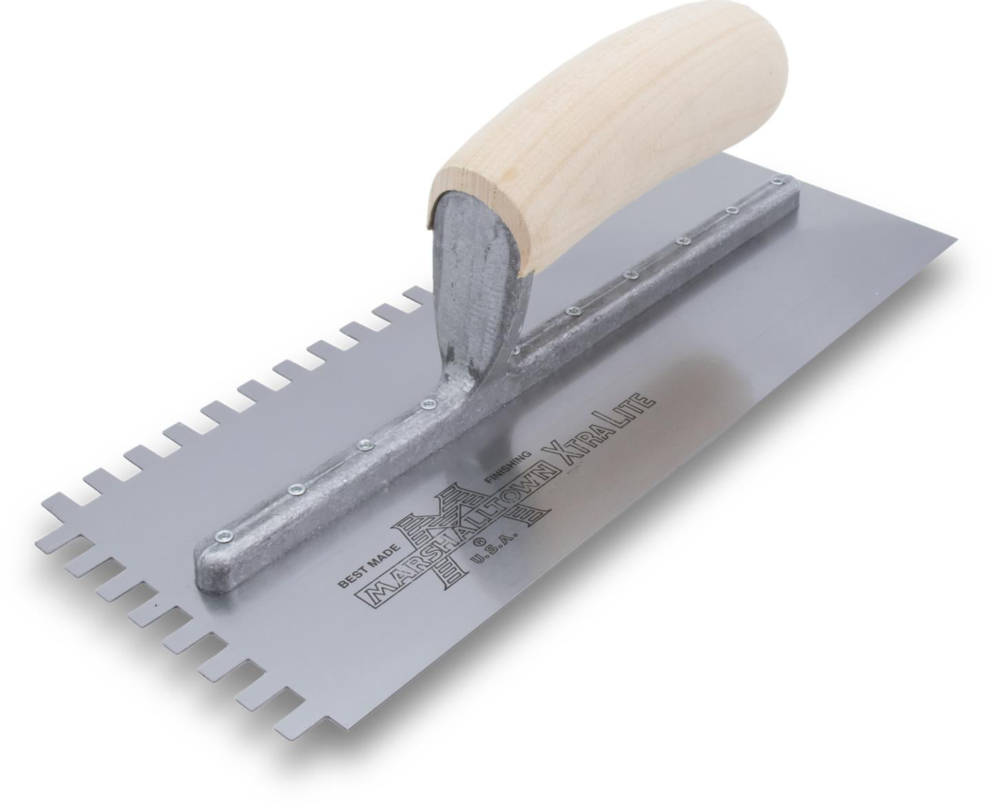 Marshalltown 15776 Tiling & Flooring Notched Trowel-1-4 X 3-8 X 1-4 Square End-Curved Handle