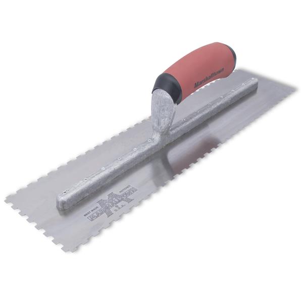 Marshalltown 13666 Three-Sided Notched Trowel 1-4 X 1-8 X 1-4 SQ-DS Handle