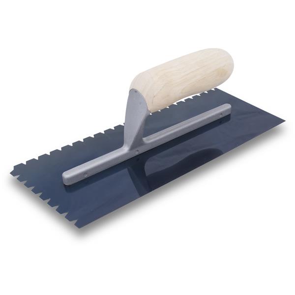 Marshalltown 15865 Tiling & Flooring Blue Steel Notched Trowel -3-16 X 1-4 X 5-16 Flat V