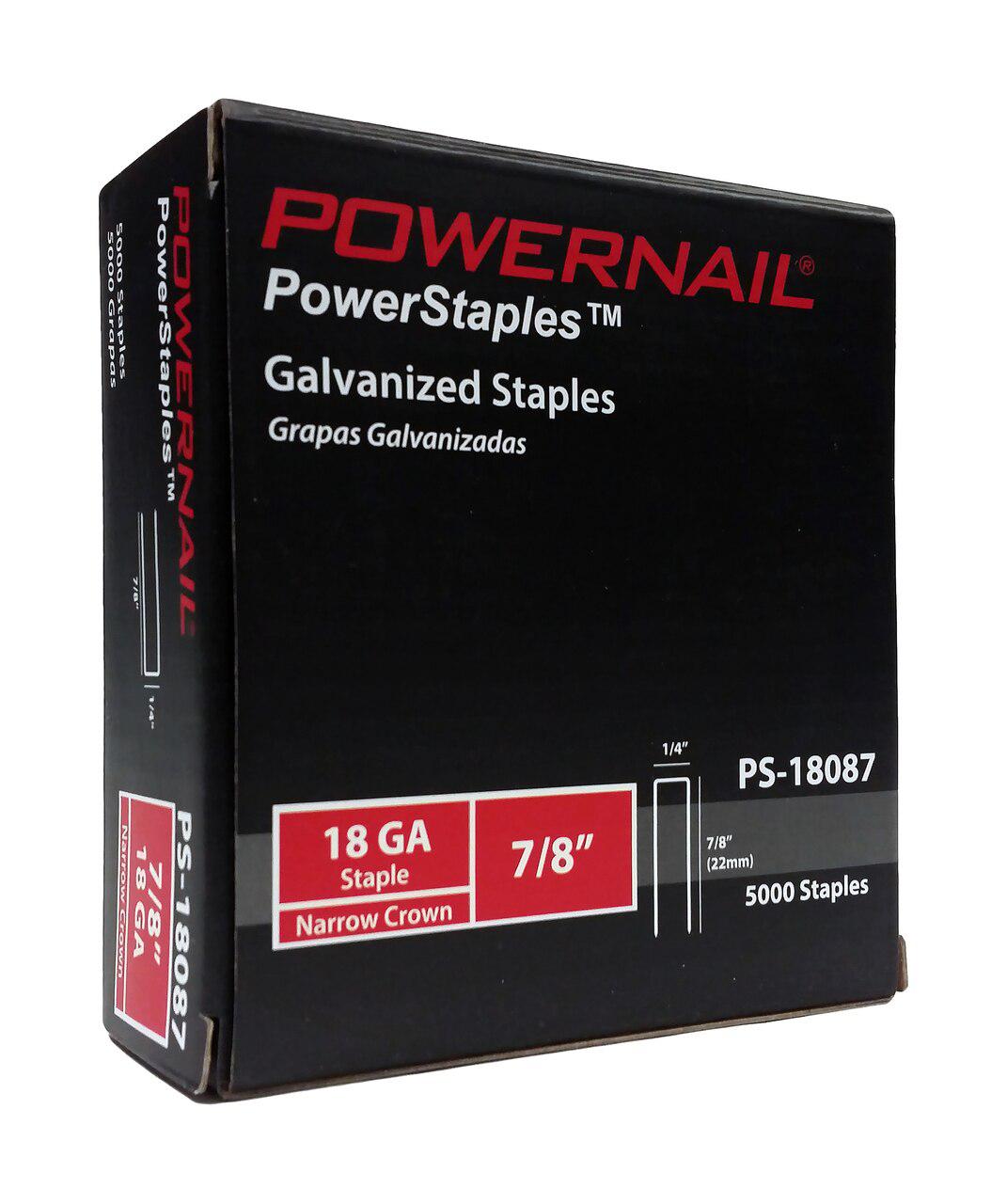 18-Gauge 1/4 Crown PowerStaples™ Flooring Staples - POWERNAIL